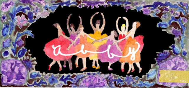Nomadic Poetry Studio: Abby ballet name paintling